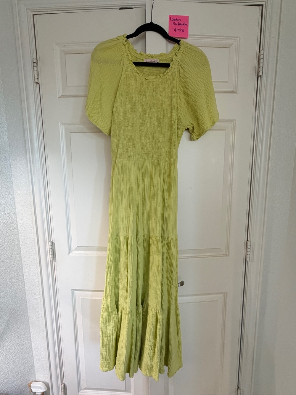 Ivy City Co Light Lime Green Maxi Jovi Dress